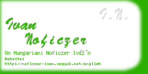 ivan noficzer business card